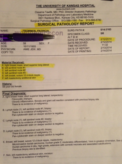 pathology report